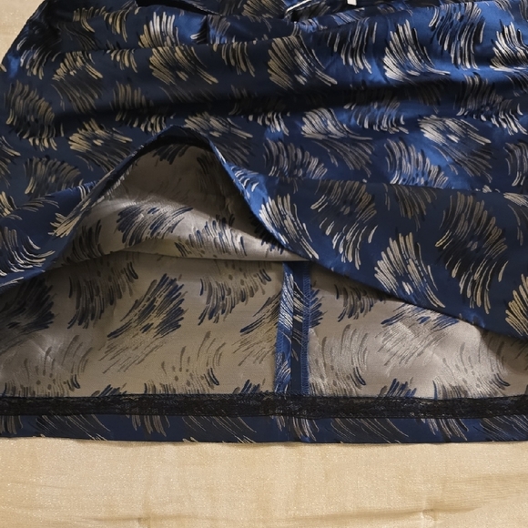 Anne Klein Blue and Black Patterned Mini Dress - Picture 15 of 16